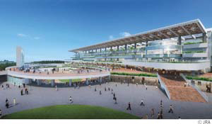 Renderings of the renovated Kyoto Racecourse