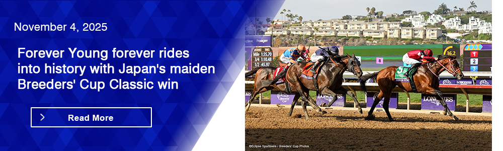 Forever Young forever rides into history with Japan's maiden Breeders' Cup Classic win